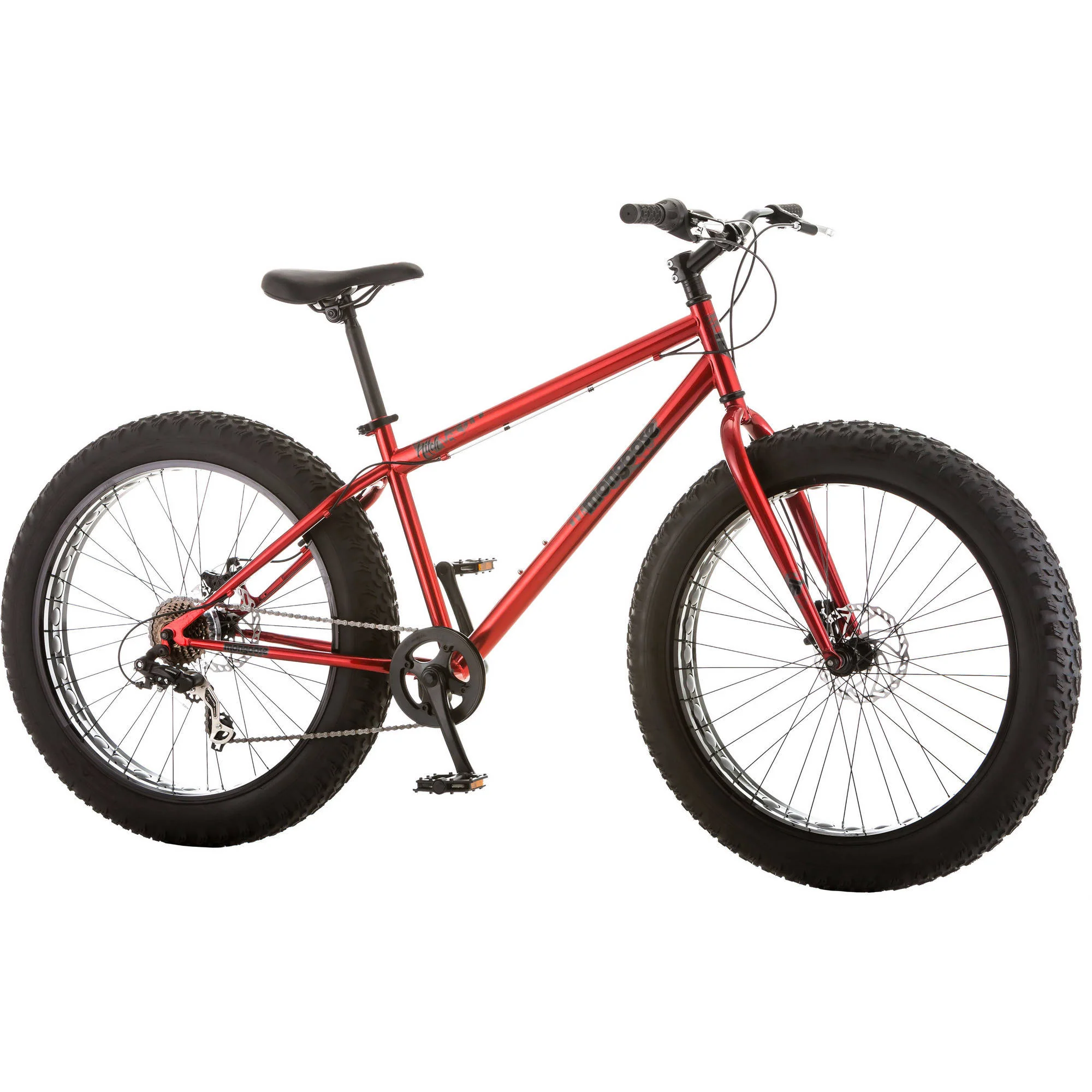 26" Mongoose Hitch Men's All-Terrain Fat Tire Bike, Red - Image 2