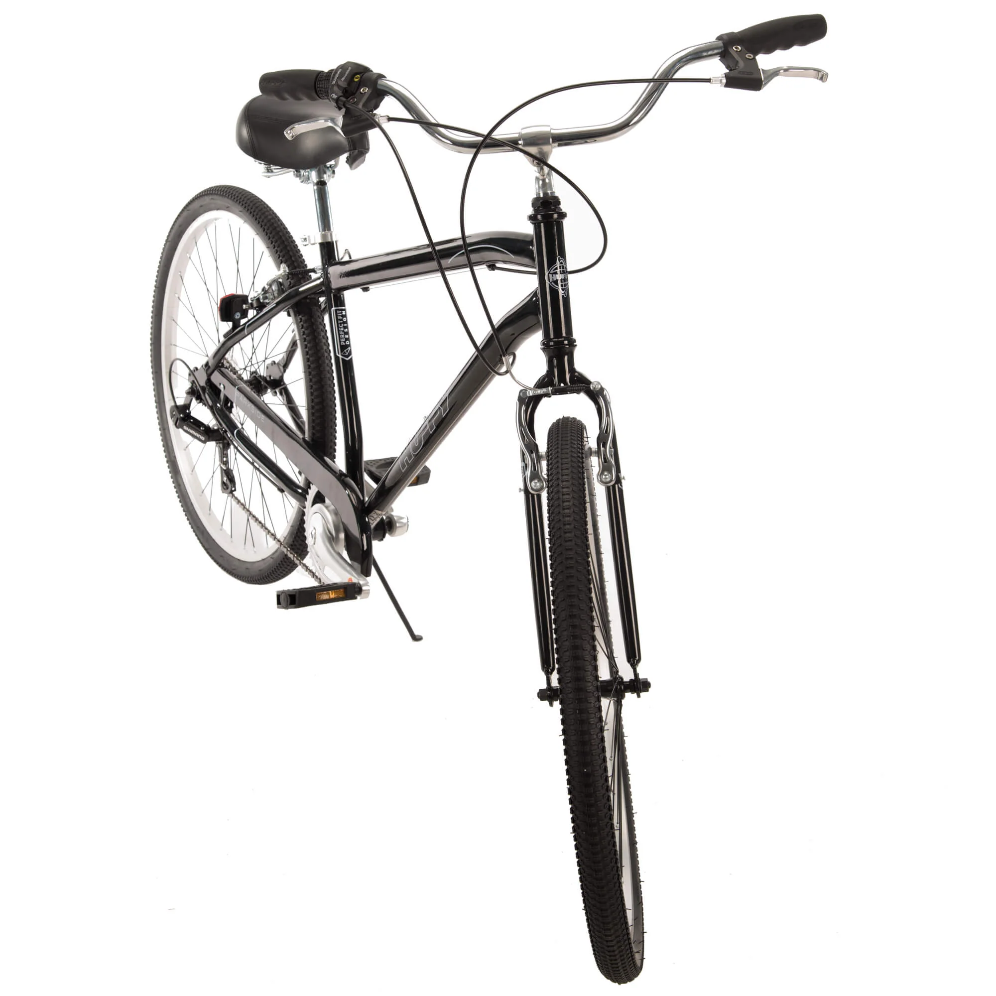 27.5" Huffy Mens' Parkside 7-Speed Bike, Black - Image 2
