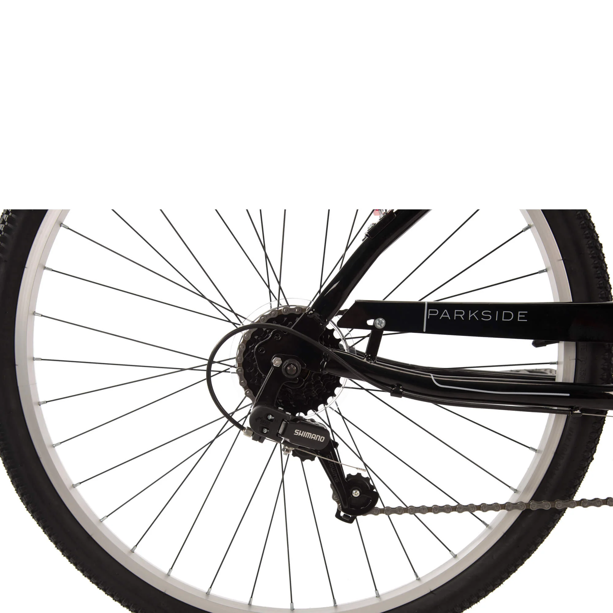 27.5" Huffy Mens' Parkside 7-Speed Bike, Black - Image 7