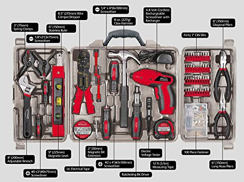 Apollo Precision Tools DT0738 Household Tool Kit, 161-Piece - Image 4