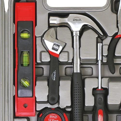 Apollo Tools DT9408 53 Piece Household Tool Set with Wrenches, Precision Screwdriver Set and Most Reached for Hand Tools in Storage Case - Image 4