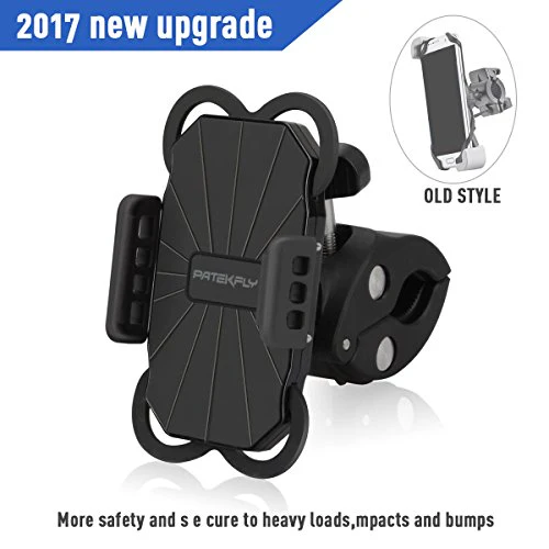 Bike & Motorcycle Cell Phone Mount - Patekfly Bike Mount For iPhone 7 (5, 6s 6Plus, 7Plus，8，8Plus), Samsung Galaxy or any Smartphone & GPS - Universal Mountain & Road Bicycle Handlebar Cradle Holder. - Image 3