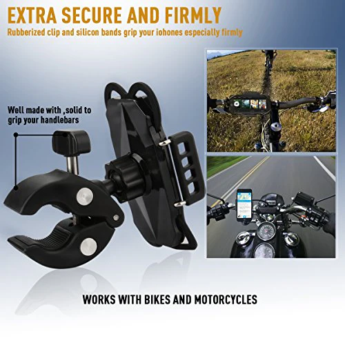 Bike & Motorcycle Cell Phone Mount - Patekfly Bike Mount For iPhone 7 (5, 6s 6Plus, 7Plus，8，8Plus), Samsung Galaxy or any Smartphone & GPS - Universal Mountain & Road Bicycle Handlebar Cradle Holder. - Image 6