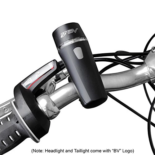 BV Bicycle Light Set Super Bright 5 LED Headlight, 3 LED Taillight, Quick-Release - Image 3