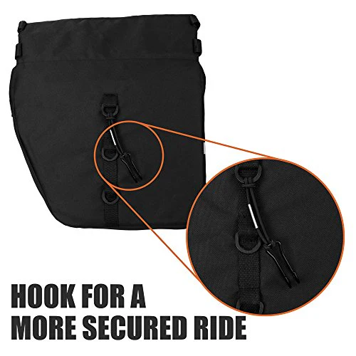 BV Bike Bag Bicycle Panniers with Adjustable Hooks, Carrying Handle, 3M Reflective Trim and Large Pockets - Image 3