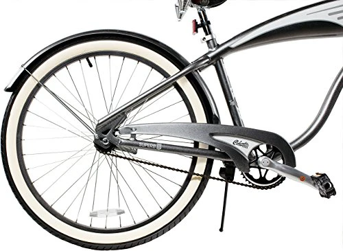 Columbia Superb 5 Star 26-inch Men's Retro Beach Cruiser Bike, Grey - Image 5