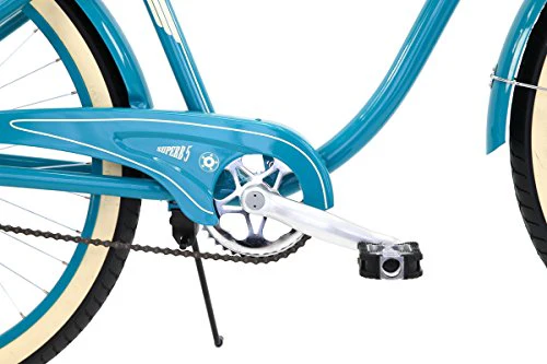 Columbia Superb 5 Star, 26-Inch Men's Retro Beach Cruiser Bike, Teal - Image 4
