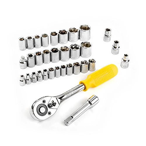DEKOPRO 128 Pieces Tool Set--General Household Hand Tool Kit, Auto Repair Tool Set, with Plastic Toolbox Storage Case (128PCS) - Image 4