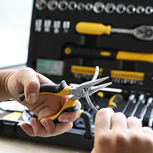 DEKOPRO 128 Pieces Tool Set--General Household Hand Tool Kit, Auto Repair Tool Set, with Plastic Toolbox Storage Case (128PCS) - Image 7