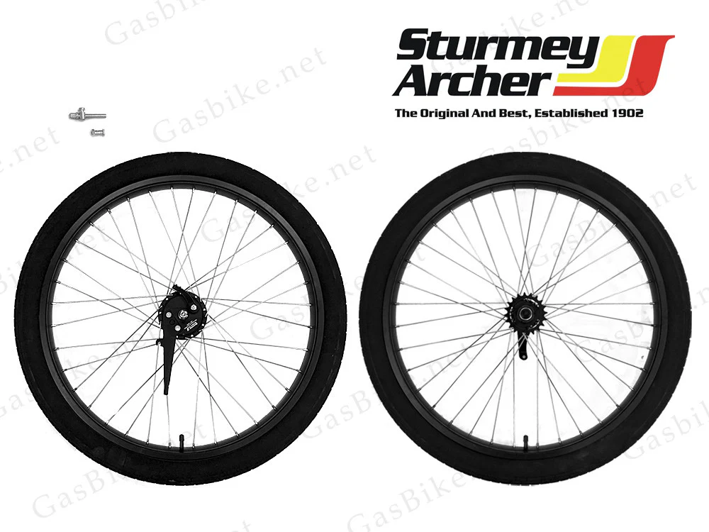 Double Wall 12 Gauge Aluminum Wheels Set With Sturmey Archer X-FD (Black) 80CC G