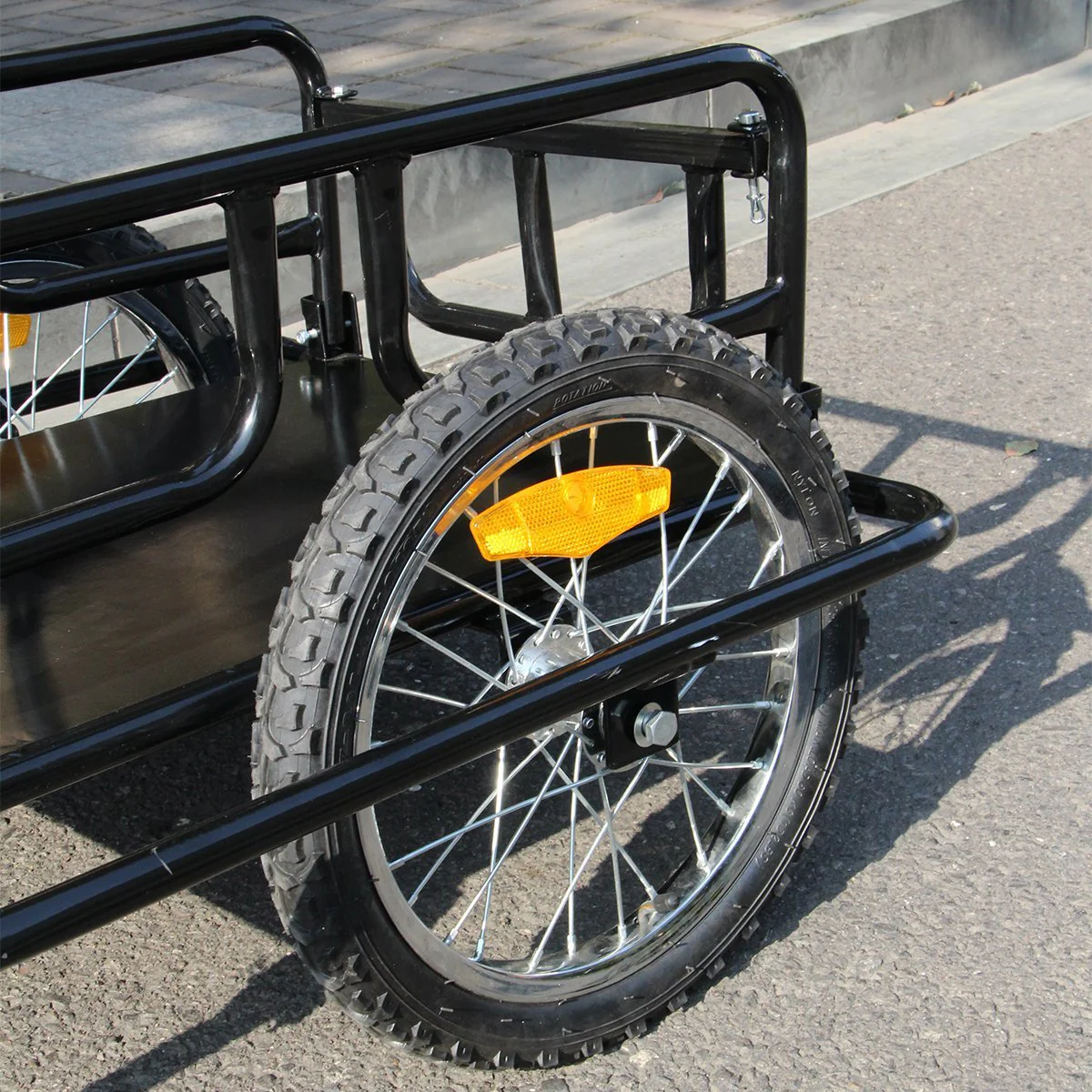 Esright Foldable Bike Trailer Cargo Utility Luggage Bicycle Trailer - Image 6