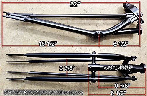 Fito Springer Fork, Short, Black, Made in Taiwan, for 26 inch Beach Cruiser Bikes Bicycles - Image 3