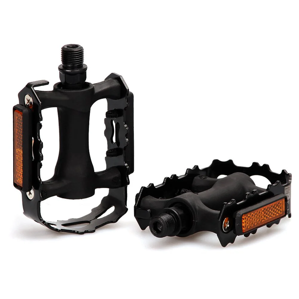 fitTek Bike Pedals, Universal Bicycle Pedals, 9/16-Inch Boron Steel Spindle & Metal Bike Pedals ( Pair Pedals)