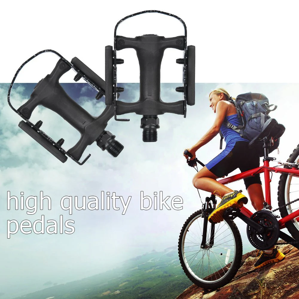 fitTek Bike Pedals, Universal Bicycle Pedals, 9/16-Inch Boron Steel Spindle & Metal Bike Pedals ( Pair Pedals) - Image 2