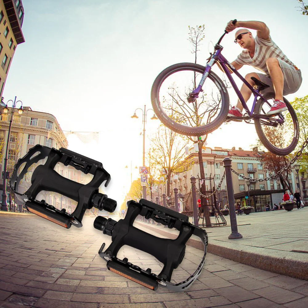 fitTek Bike Pedals, Universal Bicycle Pedals, 9/16-Inch Boron Steel Spindle & Metal Bike Pedals ( Pair Pedals) - Image 4