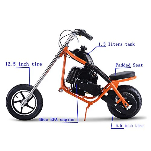 Gas Scooter SAY YEAH Mini Dirt Pit Bike 2 Stroke Kids Mini Chopper,Powerful 49cc EPA Engine Motorized Bike for Boys and Girls,Non California Compliant - Image 3