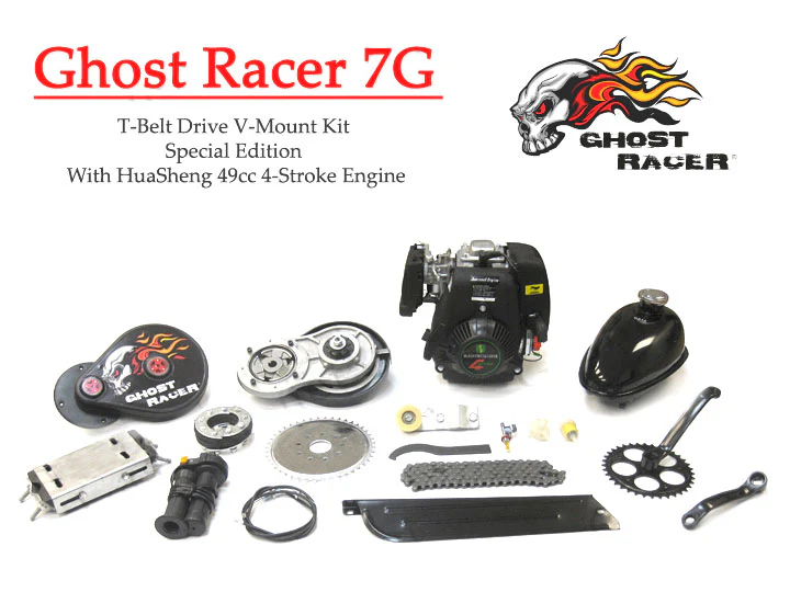 Ghost Racer 7G T-Belt Drive V-Mount Special Edition Motorized Bicycle - Image 4