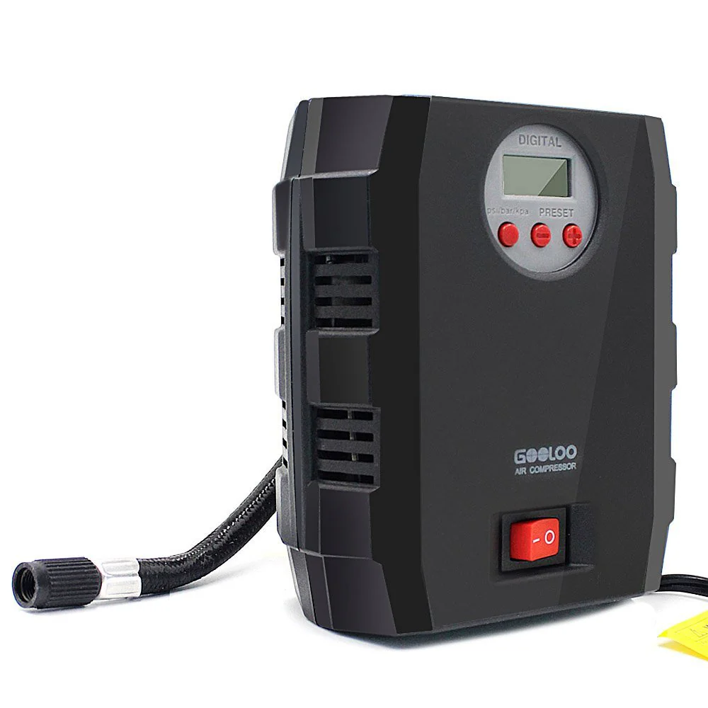 GOOLOO 12V DC Electric Portable Air Compressor Pump, 150 PSI Digital Tire Inflator with Tire Pressure Monitor and Preset for Car, Truck, Bicycle, RV and Other Inflatables - Image 2