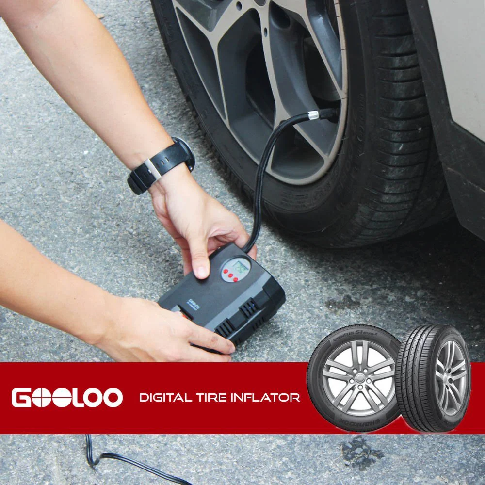 GOOLOO 12V DC Electric Portable Air Compressor Pump, 150 PSI Digital Tire Inflator with Tire Pressure Monitor and Preset for Car, Truck, Bicycle, RV and Other Inflatables - Image 7
