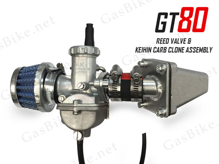 GT80 Reed Valve & Keihin Carburetor Clone Assembly