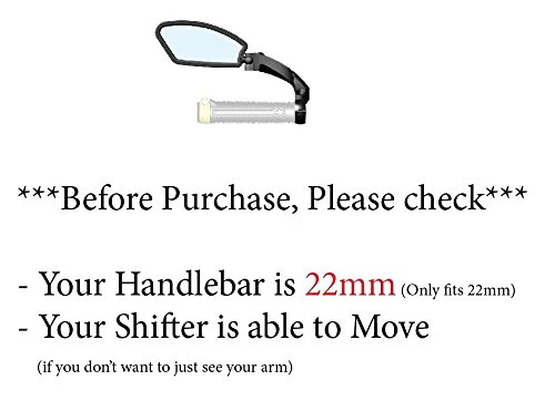 Hafny Handlebar Bike Mirror, Stainless Steel Lens,Safe Rearview Mirror, HF-MR080 - Image 6
