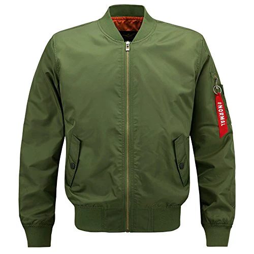 HANQIU Mens Outdoor Lightweight Army Military Flight Bomber Jackets Windbreaker - Image 9