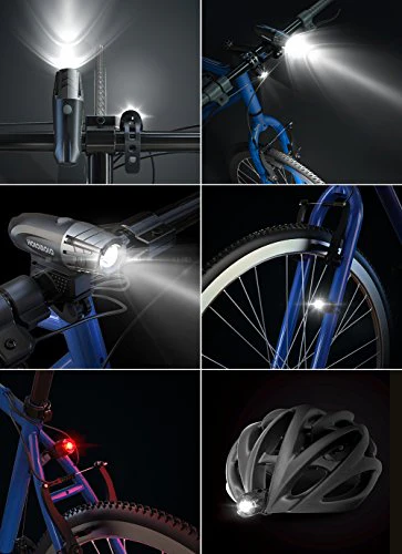 Hoicmoic USB Rechargeable Bike Lights, Bright Waterproof LED Bicycle Front and Rear Lights for Kids Men Women Safe Cycling, 1 Headlight, 1 Red Taillight and 1 White Bicycle Light for Versatile Usages - Image 4