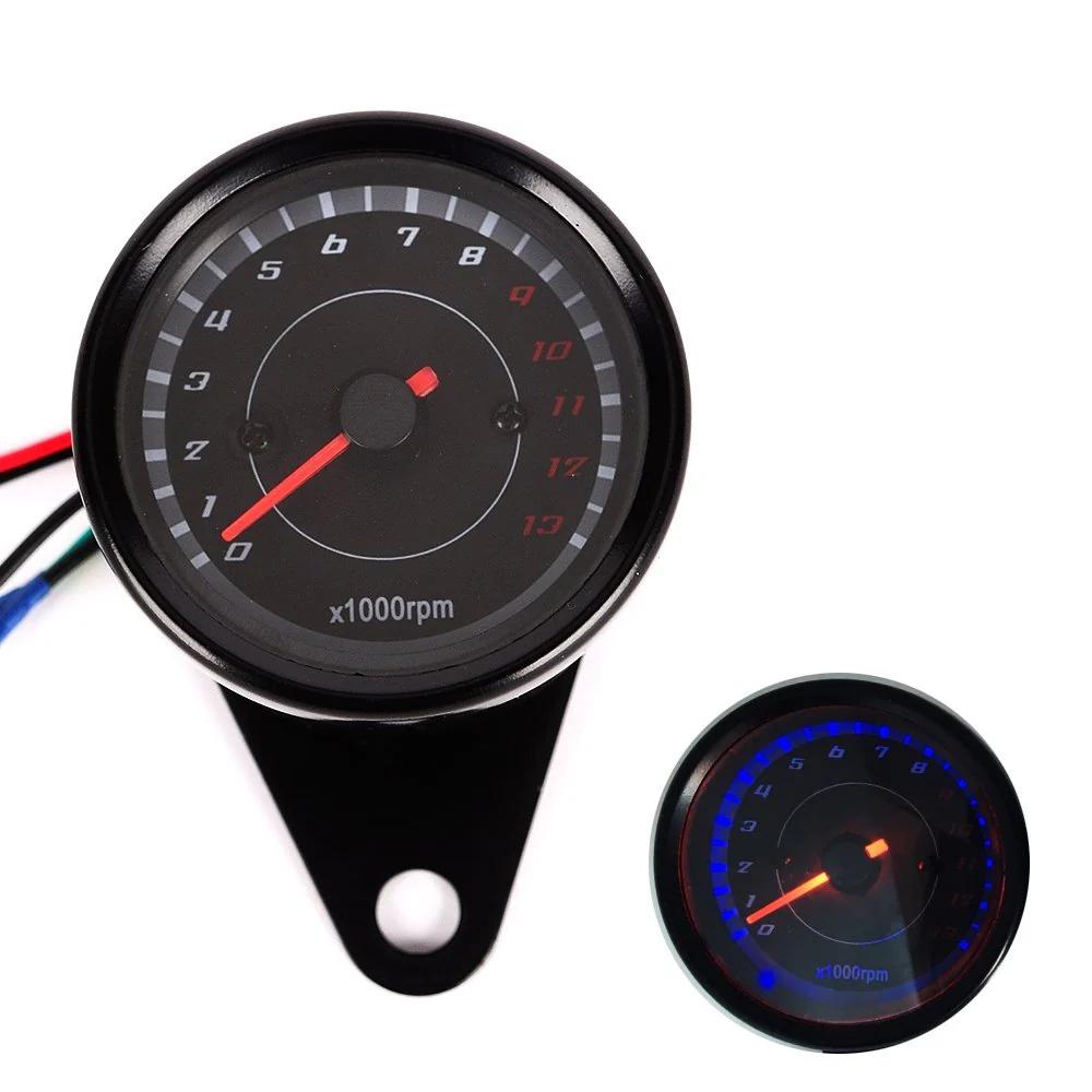 Iztor Motorcycle Speedometer Tachometer Odometer Rev Counter 0-13000 RPM