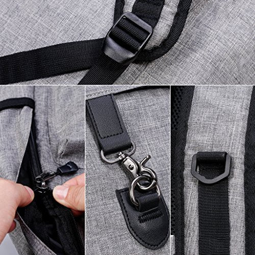 Laptop Backpack，Beyle Anti-theft Water Resistant Travel laptop backpack with USB Charging Port School Bookbag for College Travel Backpack designed for 17-Inchand Notebook,Grey - Image 5