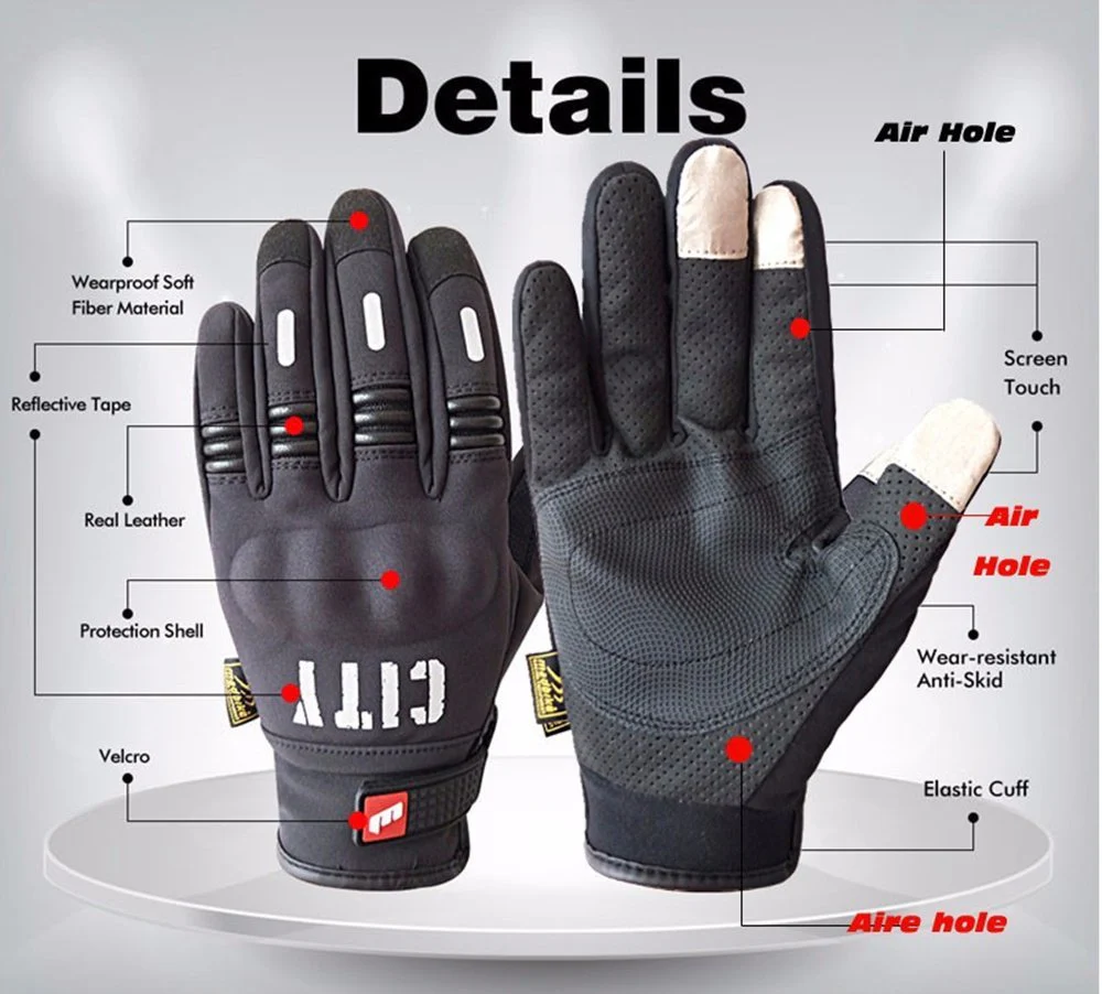 Madbike Stealth Hard Knuckle Motorcycle Gloves Touch Screen Motorbike Powersports Racing Tactical Paintball Black (M) - Image 6