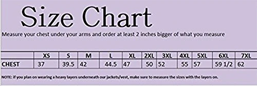 Mens Leather Club Style Vest W/ Concealed Gun Pockets, Cowhide Leather Biker Vest, Single Panel Back (Black, L) - Image 7