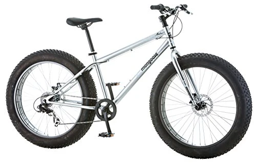 Mongoose Men's Malus Fat Tire Bike, Silver 26” - Image 3
