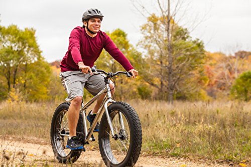 Mongoose Men's Malus Fat Tire Bike, Silver 26” - Image 4