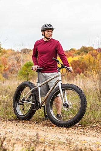 Mongoose Men's Malus Fat Tire Bike, Silver 26” - Image 5