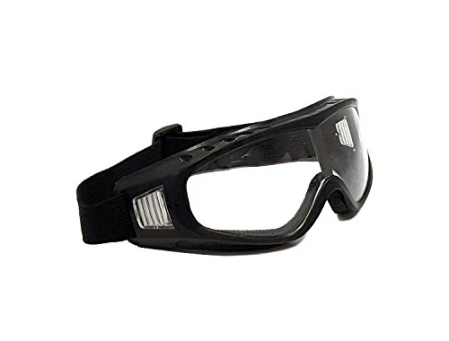 Motorcycle 3/4 Open Face Helmet Snap On Visor Street Cafe Racer D O T - Glossy Black (Large) with Goggles - Image 6