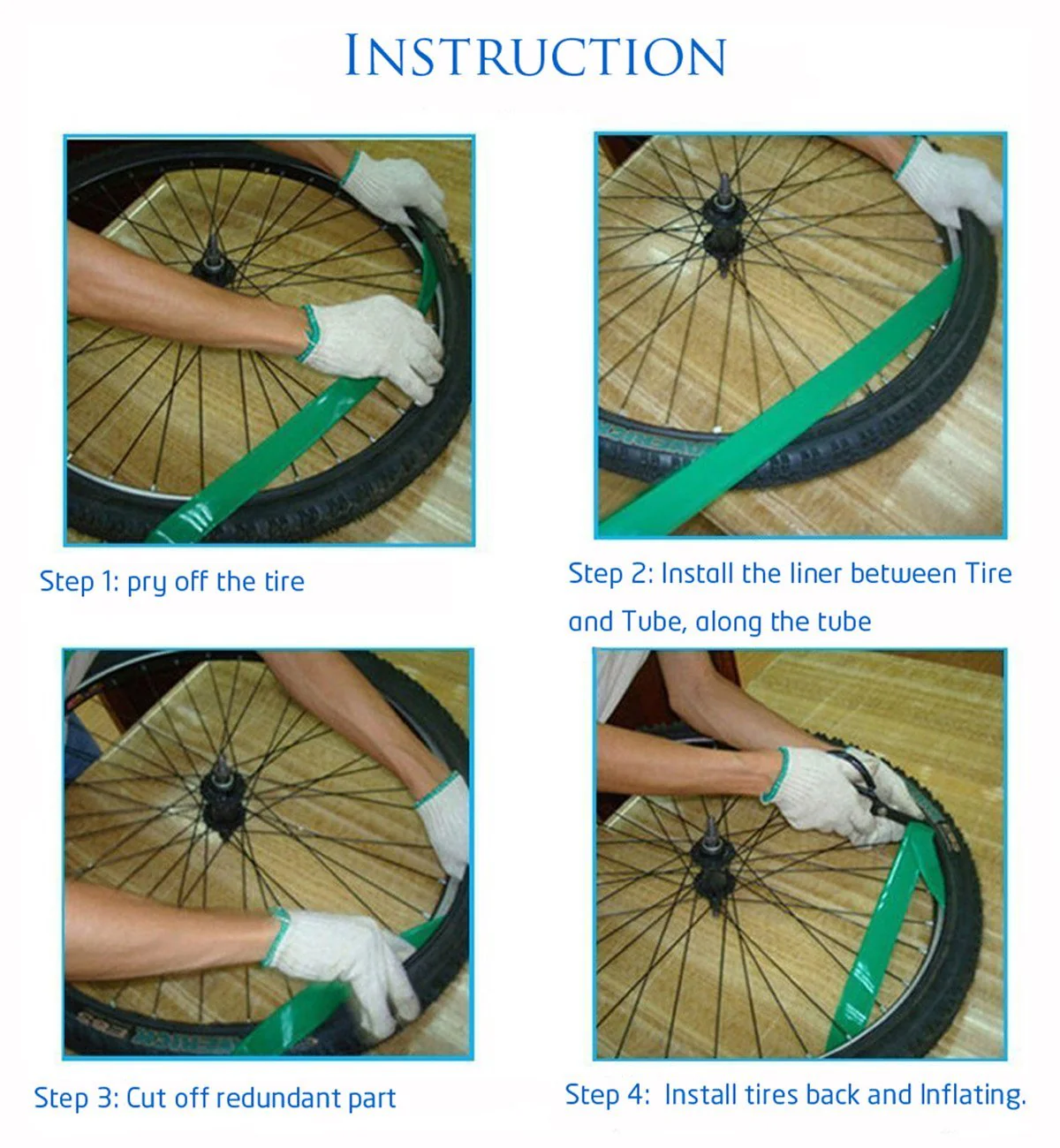 Mountain Bike Tire Liner, Bicycle Tire Protector Compatible with 24" 26" 29" - Image 3