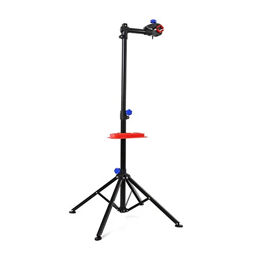 MVPOWER Pro Mechanic Bike Repair Stand Adjustable Height Bicycle Maintenance Rack Workstand With Tool Tray, Telescopic Arm Cycle - Image 3