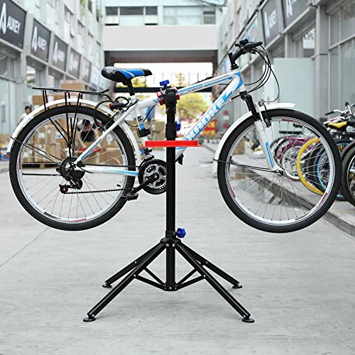 MVPOWER Pro Mechanic Bike Repair Stand Adjustable Height Bicycle Maintenance Rack Workstand With Tool Tray, Telescopic Arm Cycle - Image 6