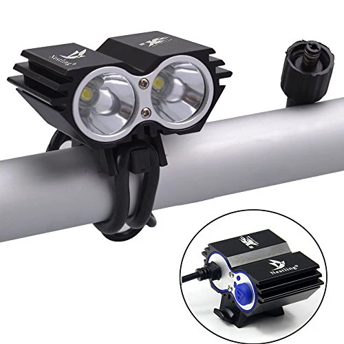 Nestling X2 CREE XM-L U2 LED Rechargeable Waterproof 2000Lm Black Bicycle Bike light headlamp + 1x Free 5 LED tail light with Install Holder + Charger Battery - Image 5