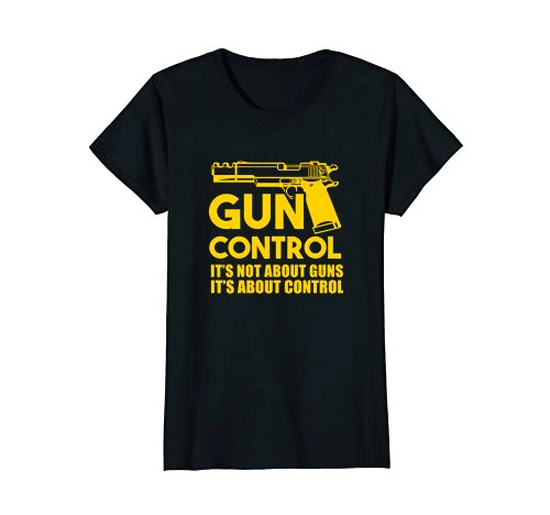 Not About Guns About Control Shirt - Anti Gun Control GOLD - Image 3