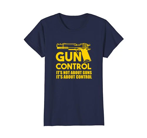 Not About Guns About Control Shirt - Anti Gun Control GOLD - Image 4