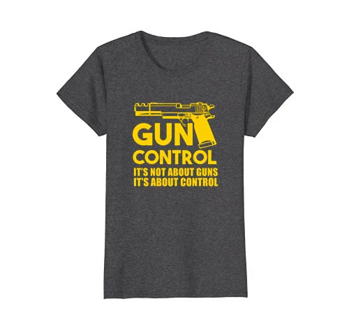 Not About Guns About Control Shirt - Anti Gun Control GOLD - Image 7