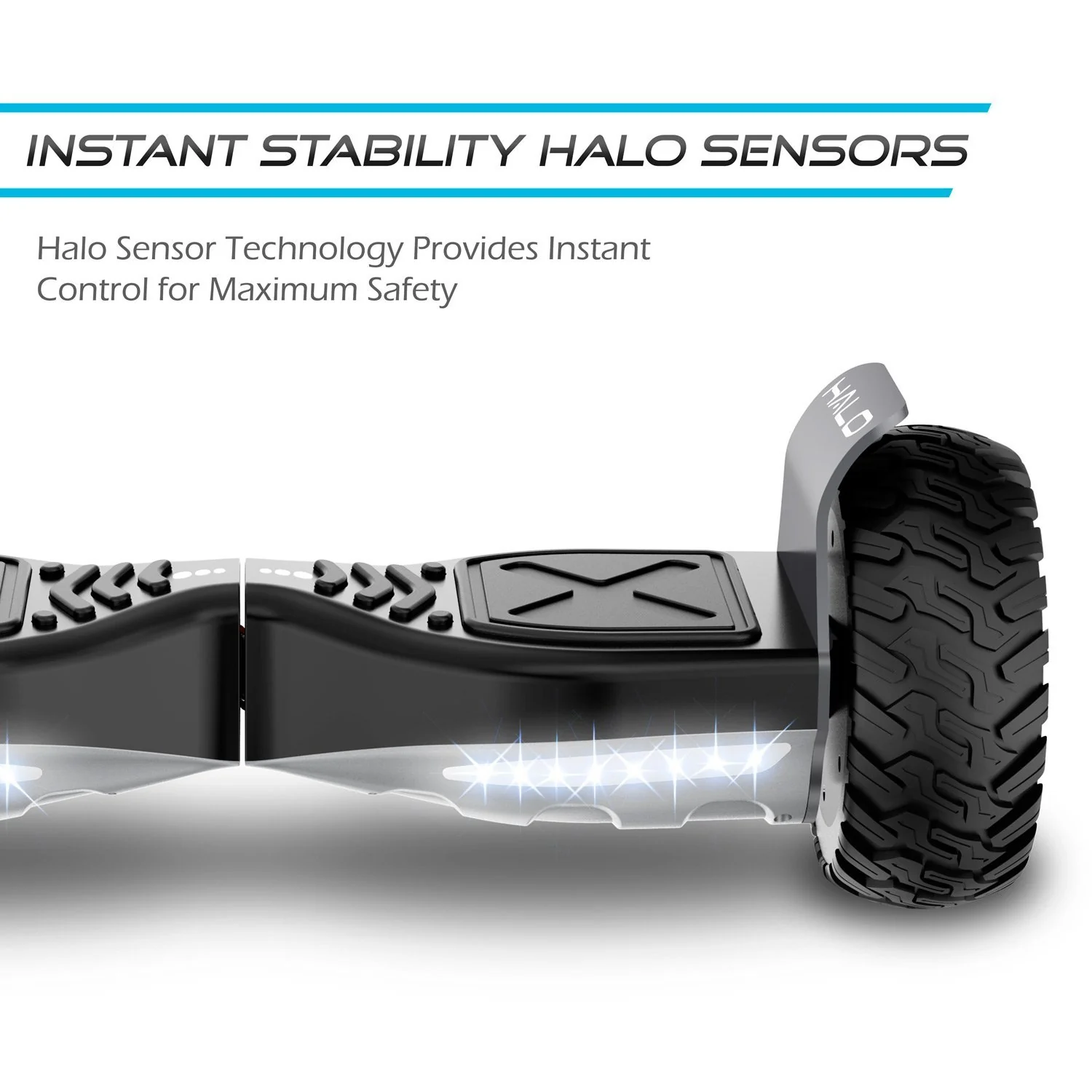 Official Halo Rover Hoverboard - Safety Certified UL 2272 - Halo Bluetooth Speakers - Halo Rover Mobile APP - Free Carry Case - LG FireSafe Battery - Halo 8.5 Inch Non Flat Tires - Image 5