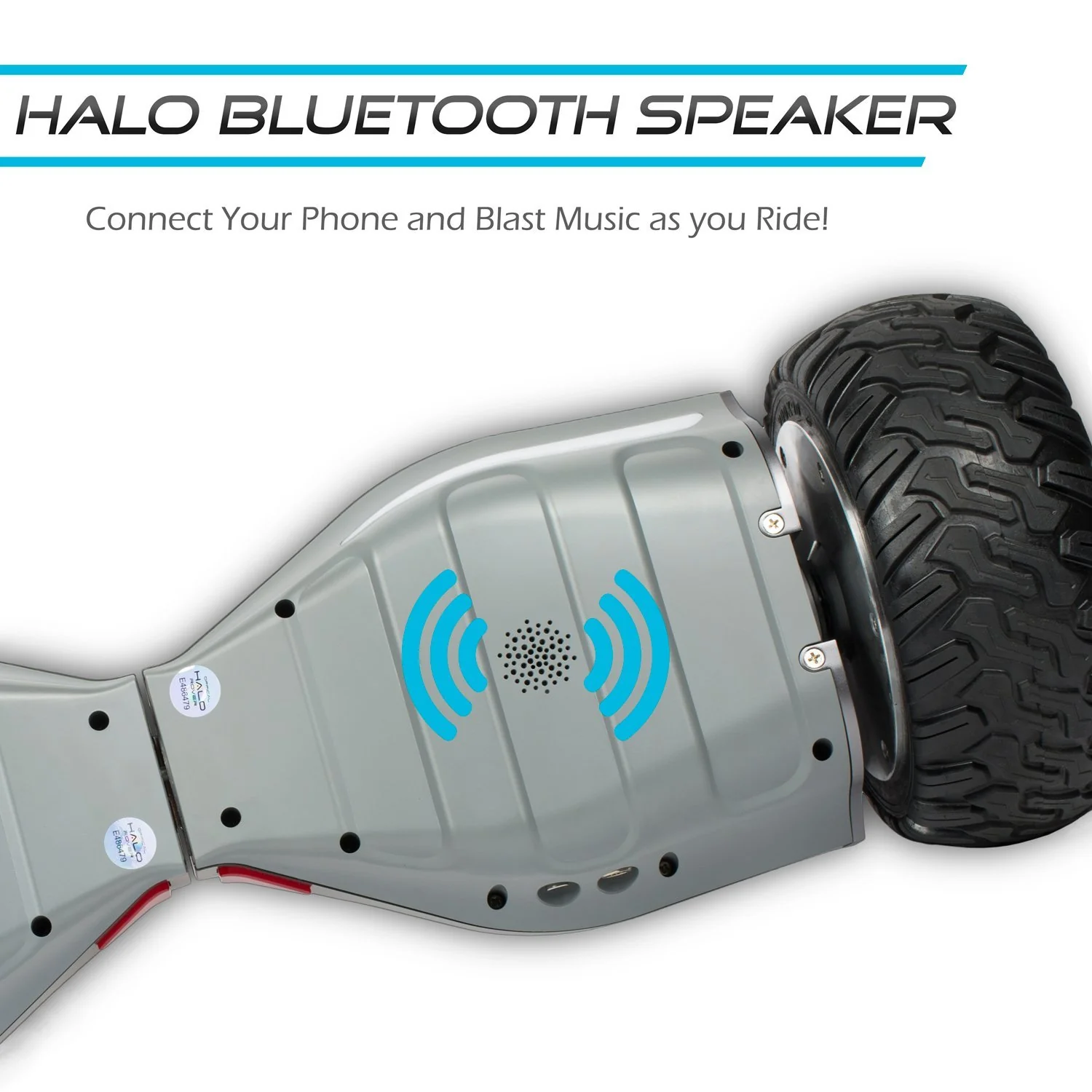 Official Halo Rover Hoverboard - Safety Certified UL 2272 - Halo Bluetooth Speakers - Halo Rover Mobile APP - Free Carry Case - LG FireSafe Battery - Halo 8.5 Inch Non Flat Tires - Image 6