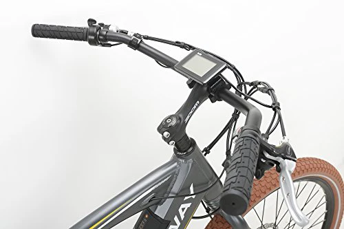 Onway 26" 7 Speed Powers Assist Electric Bicycle Lithium Battery Motorized Ebike, 500w Powerful Bike Rear Motor, Hidden Lithium Battery, LED bike Light, Brown Tire for Beach Snow Riding - Image 6