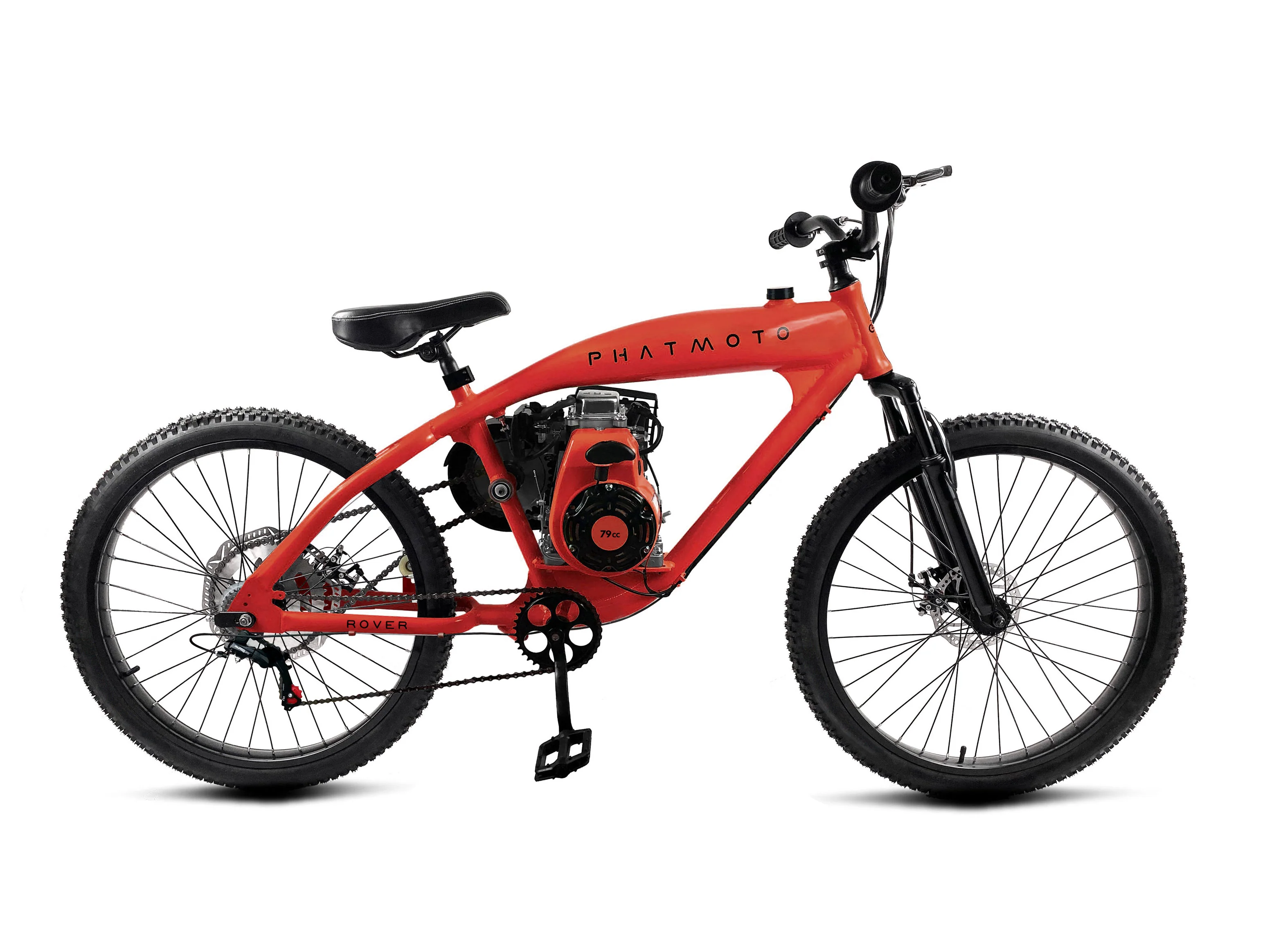 PHATMOTO™ Rover 2023 - 79cc Motorized Bicycle 7-Speed (Red) - Image 8