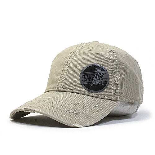 Plain Washed Cotton Twill Distressed with Heavy Stitching Low Profile Adjustable Baseball Cap - Image 6
