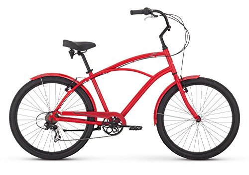 Raleigh Bikes Retroglide 7 Men’s Cruiser Bike, 26”/One Size, Red - Image 2