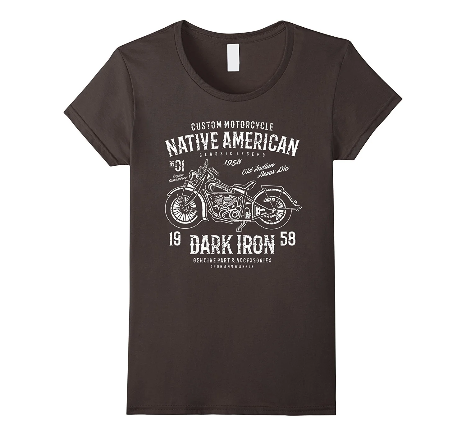 Retro  Vintage Native American Distressed Motorcycle Design