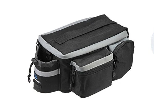 Runytek Bicycle Roswheel Rear Seat Trunk Bag Handbag Bag Pannier Black - Image 6